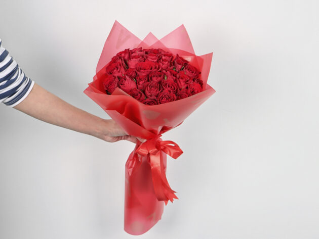 Eternal red rose bouquet