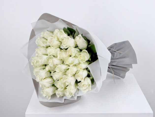 Arranged White Flower Bouquet AB - Image 2