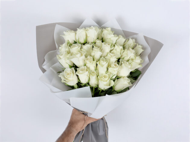 Arranged White Flower Bouquet AB - Image 3