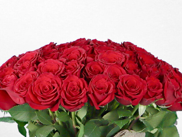 30 Red Roses With Burlap Packaging - Image 2