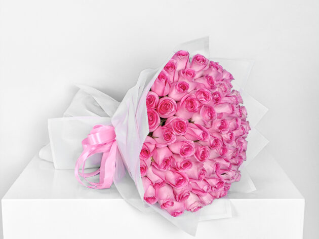 The sparkling pink bouquet