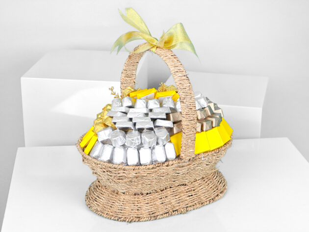 Basket Of Luxurious Coordinated Chocolates